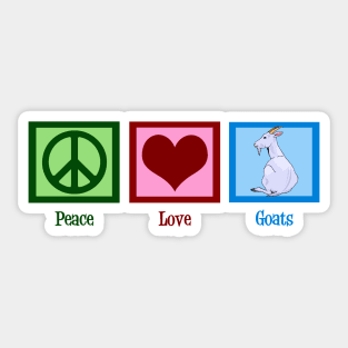 Cute Peace Love Goats Sticker